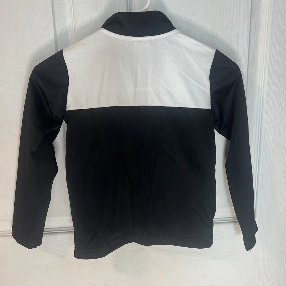 Nike Boys Toddler Zipup Jacket Size Size Small (4-5) Black and White‎ Swoosh